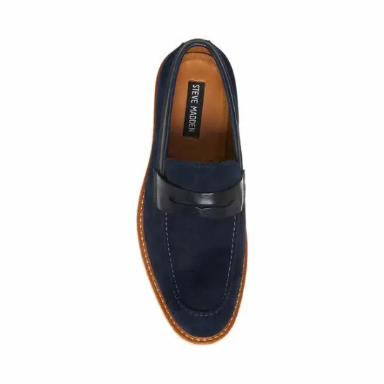 Men039s BENTIN NAVY SUEDE Navy Suede Steve Madden Loafers Men039s BENTIN NAVY SUEDE Navy Suede Steve Madden Loafers