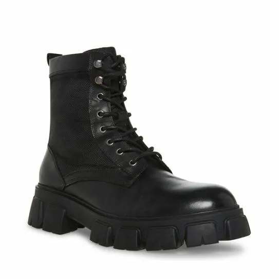 Men039s CORTINA BLACK LEATHER Black Leather Steve Madden Boots Men039s CORTINA BLACK LEATHER Black Leather Steve Madden Boots