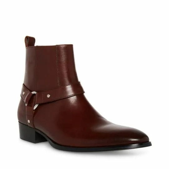 Men039s DASH BROWN LEATHER Brown Leather Steve Madden Boots Men039s DASH BROWN LEATHER Brown Leather Steve Madden Boots