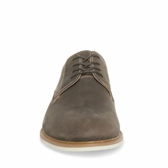Men039s KACION GREY LEATHER Grey Leather Steve Madden Dress Men039s KACION GREY LEATHER Grey Leather Steve Madden Dress