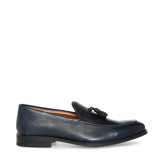 Men039s PAEN NAVY LEATHER Navy Leather Steve Madden Loafers