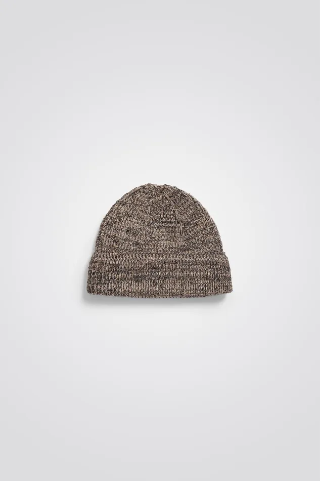Men Alpaca Mohair Stripe Beanie Espresso Norse Projects Beanies
