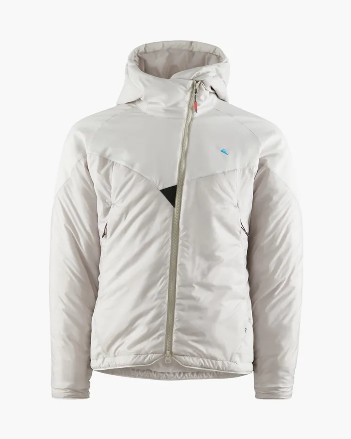 Men Alv Primaloft Hooded Jacket Silver Creme Klttermusen Down and Insulated Jackets