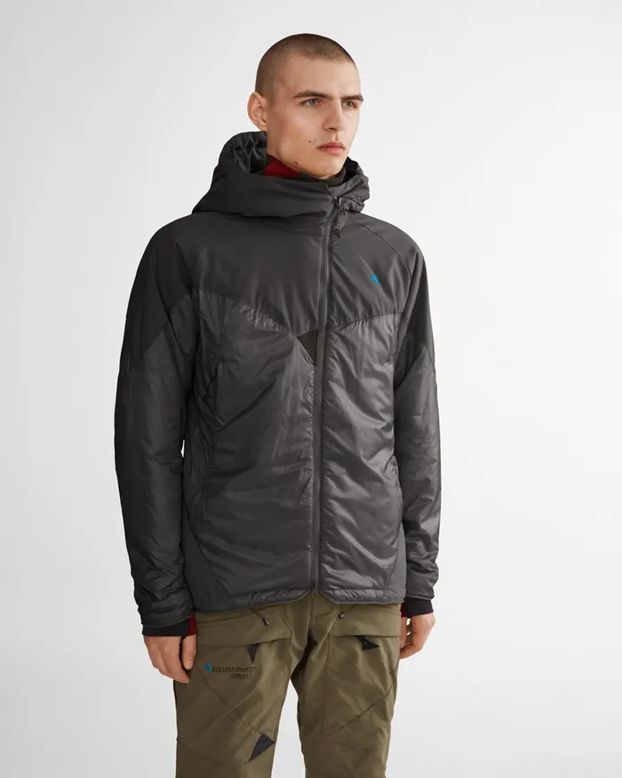 Men Alv Primaloft Hooded Jacket Silver Creme Klttermusen Down and Insulated Jackets