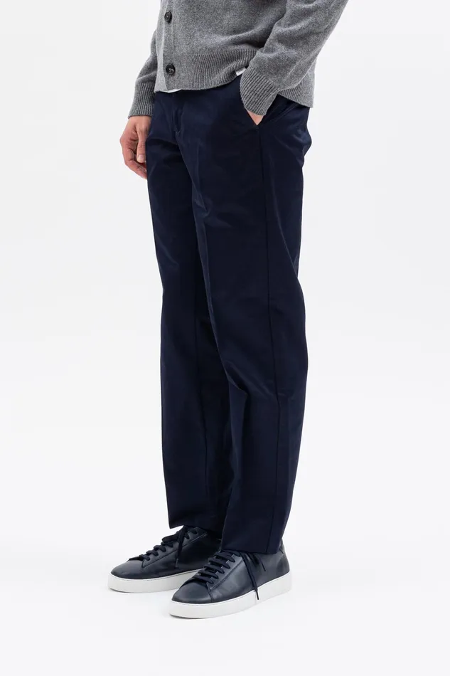 Men Andersen Gabardine Chino Dark Navy Norse Projects Trousers