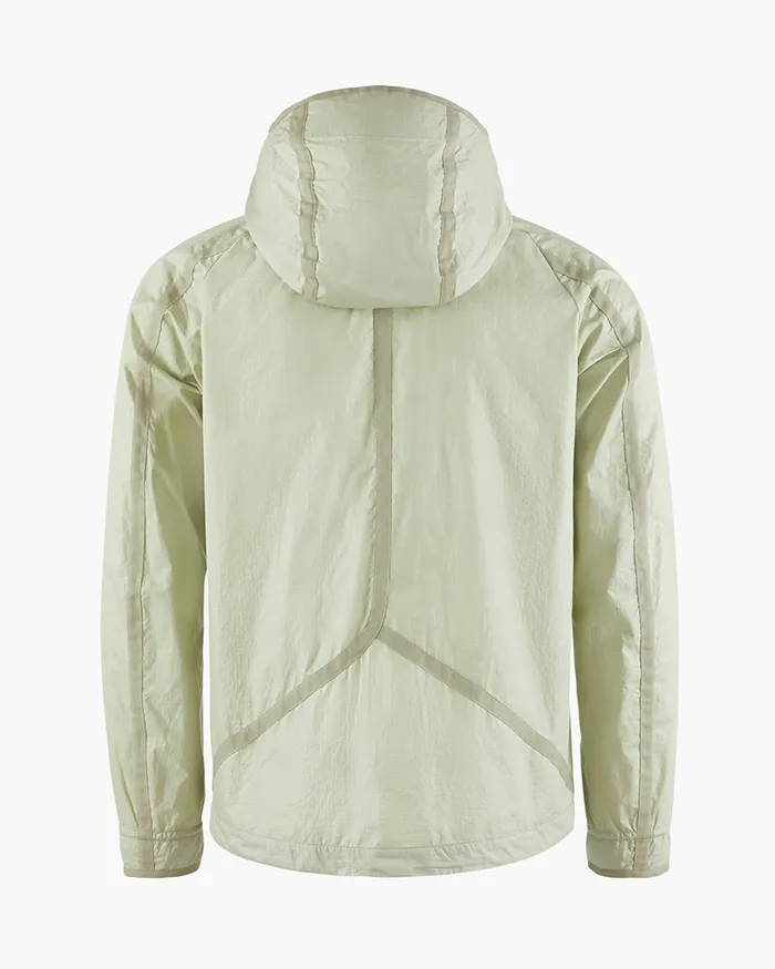 Men Ansur Hooded Katla Cotton Wind Jacket Swamp Greensilver Green Klttermusen Wind Resistant Jackets