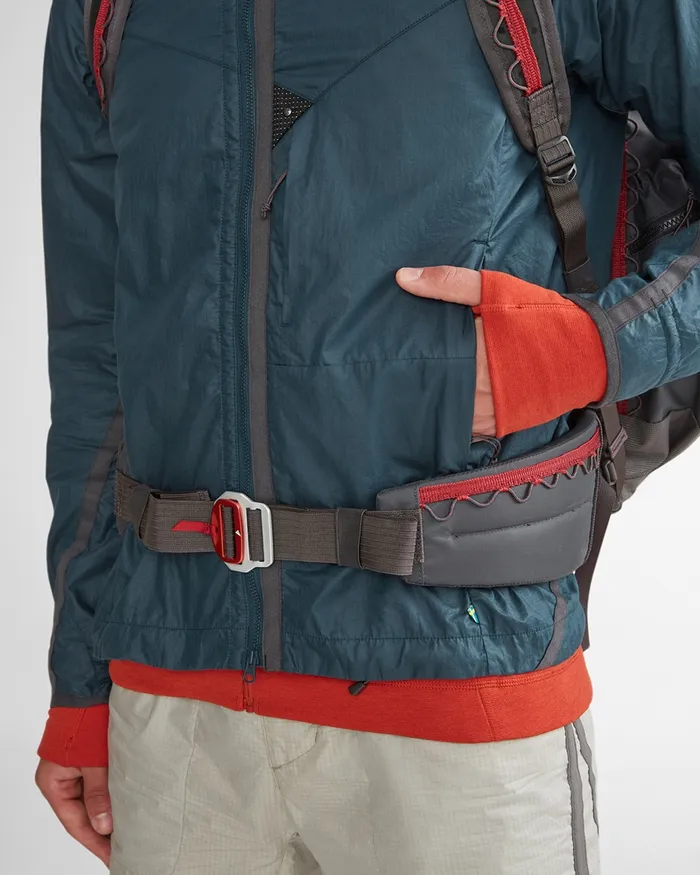 Men Ansur Hooded Katla Cotton Wind Jacket Swamp Greensilver Green Klttermusen Wind Resistant Jackets