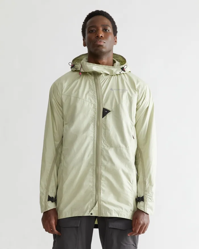 Men Ansur Windproof Parka Swamp Greensilver Green Klttermusen Wind Resistant Jackets