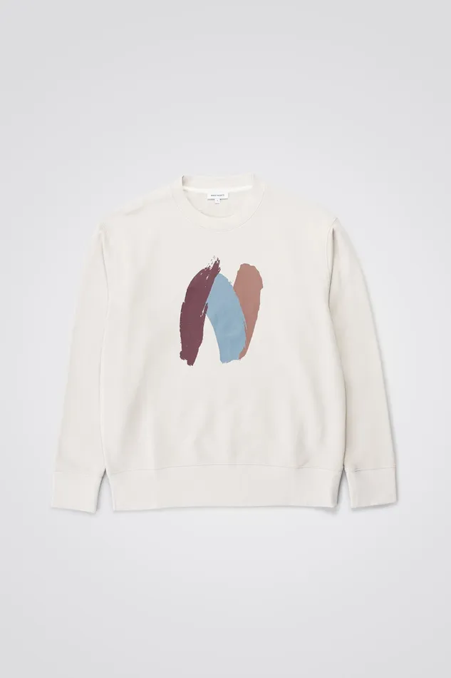 Men Arne Paint N Logo Sweatshirt Spruce Green Norse Projects Sweatshirts