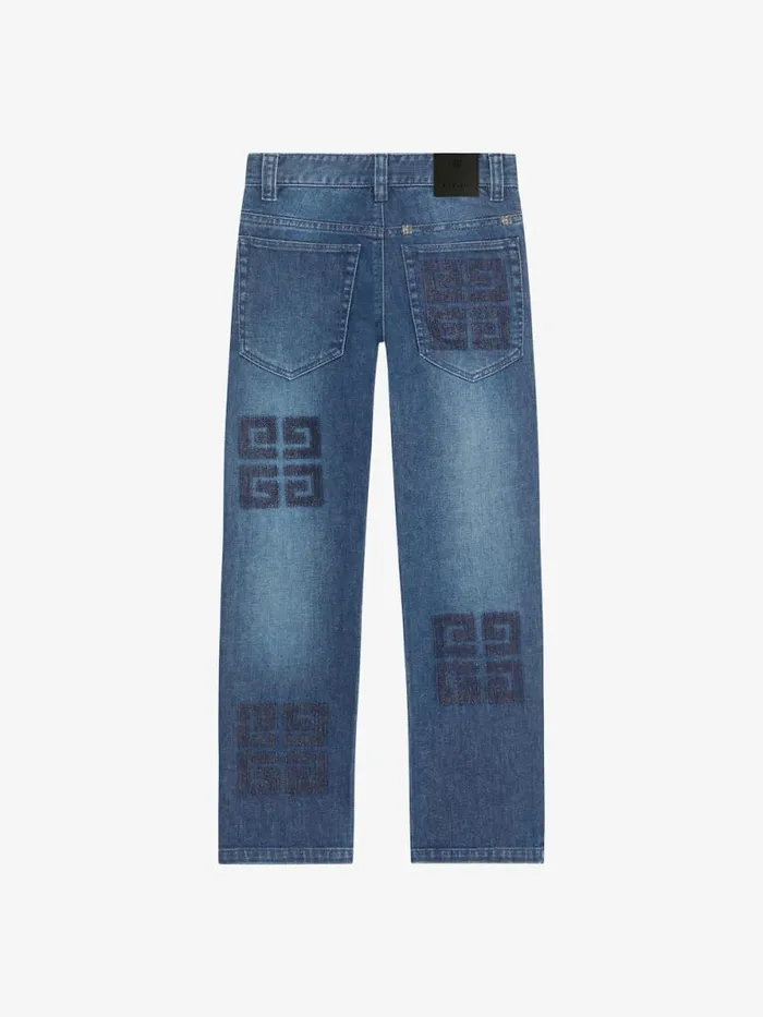 Men Baby 1 Month To 3 Years Givenchy 4G Slim Fit Jeans In Denim Denim Blue Men Baby 1 Month To 3 Years Givenchy 4G Slim Fit Jeans In Denim Denim Blue