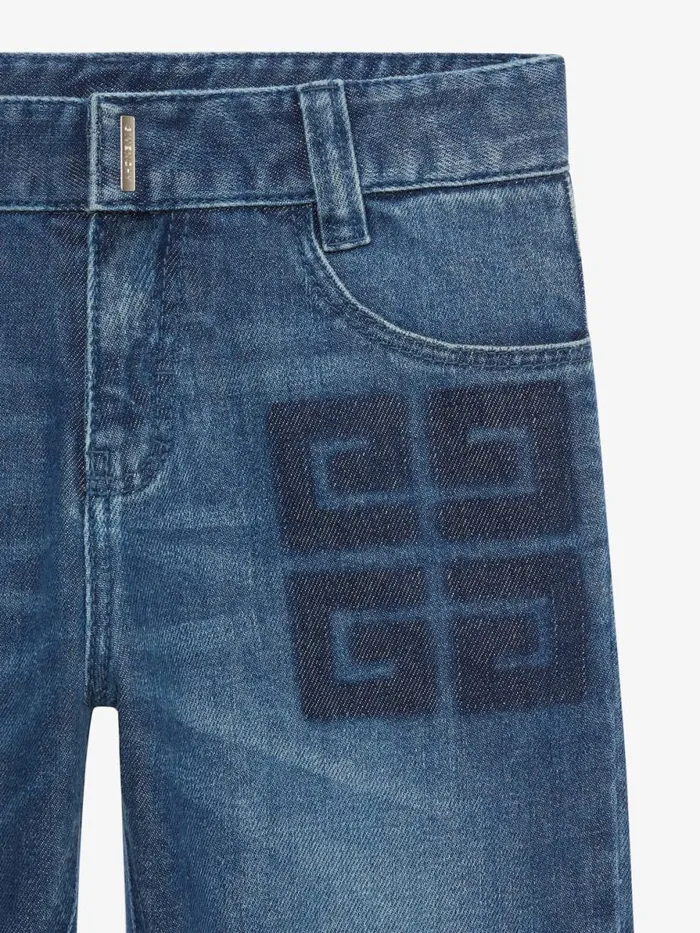 Men Baby 1 Month To 3 Years Givenchy 4G Slim Fit Jeans In Denim Denim Blue Men Baby 1 Month To 3 Years Givenchy 4G Slim Fit Jeans In Denim Denim Blue