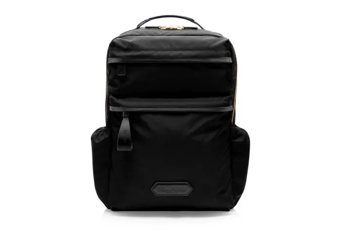 Men Backpacks Tom Ford Recycled Nylon Backpack Black