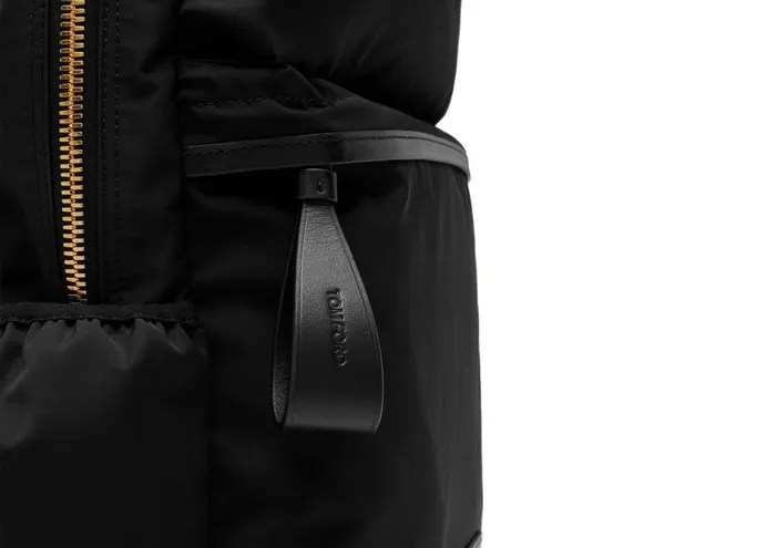 Men Backpacks Tom Ford Recycled Nylon Backpack Black Men Backpacks Tom Ford Recycled Nylon Backpack Black