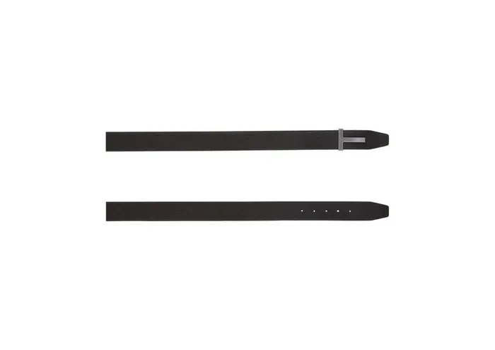 Men Belts Tom Ford Leather Palladium T Ridge Belt Brown Black Men Belts Tom Ford Leather Palladium T Ridge Belt Brown Black