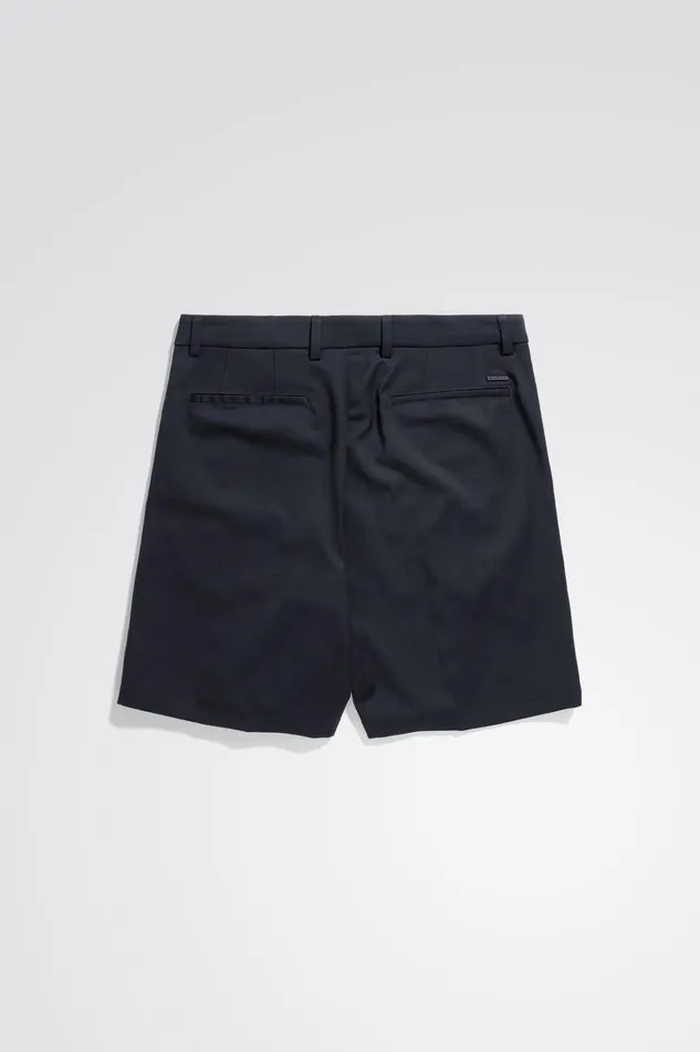Men Benn Relaxed Light Wool Pleated Short Dark Navy Norse Projects Shorts