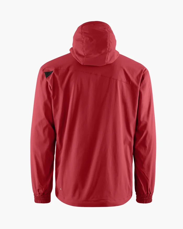 Men Bestla Zip Hood Wind Jacket Burnt Russet Klttermusen Wind Resistant Jackets