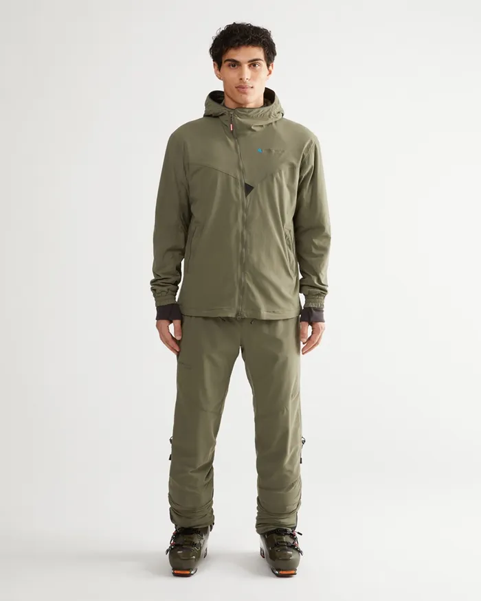 Men Bestla Zip Hood Wind Jacket Dusty Green Klttermusen Wind Resistant Jackets