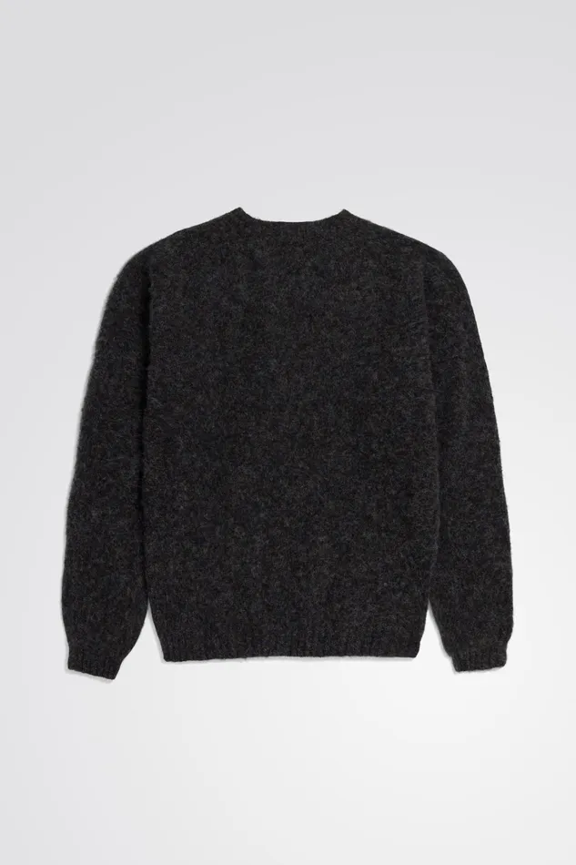 Men Birnir Brushed Lambswool Charcoal Melange Norse Projects Knitwear