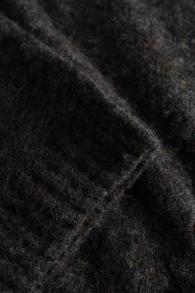Men Birnir Brushed Lambswool Charcoal Melange Norse Projects Knitwear