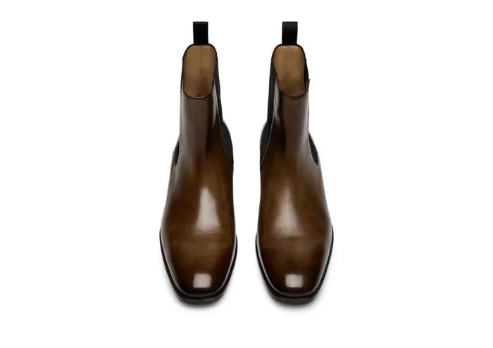 Men Boots Tom Ford Burnished Leather Alec Chelsea Boot Bronze Men Boots Tom Ford Burnished Leather Alec Chelsea Boot Bronze
