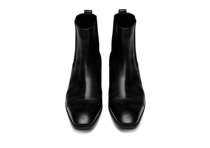 Men Boots Tom Ford Burnished Leather Gianni Ankle Boot Black Men Boots Tom Ford Burnished Leather Gianni Ankle Boot Black