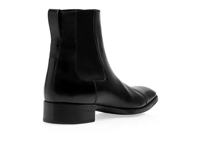 Men Boots Tom Ford Burnished Leather Gianni Ankle Boot Black Men Boots Tom Ford Burnished Leather Gianni Ankle Boot Black