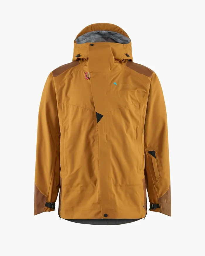Men Brage 20 Waterproof Shell Jacket Mustard Klttermusen Waterproof Jackets