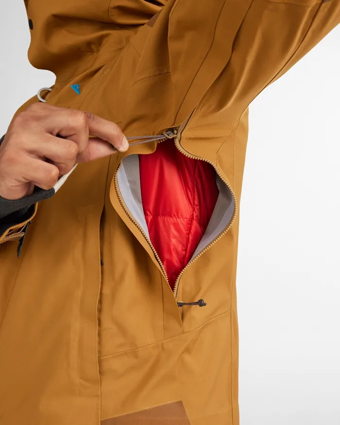 Men Brage 20 Waterproof Shell Jacket Mustard Klttermusen Waterproof Jackets