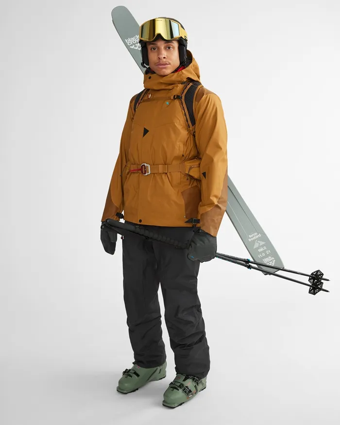 Men Brage 20 Waterproof Shell Jacket Mustard Klttermusen Waterproof Jackets