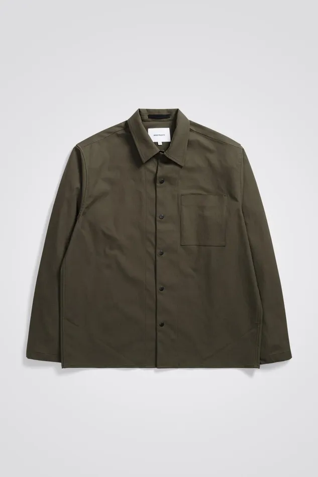 Men Carsten Solotex Twill Shirt LS Beech Green Norse Projects Shirting