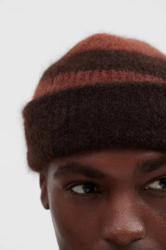 Men Cotton Alpaca Cable Beanie Spruce Green Norse Projects Beanies