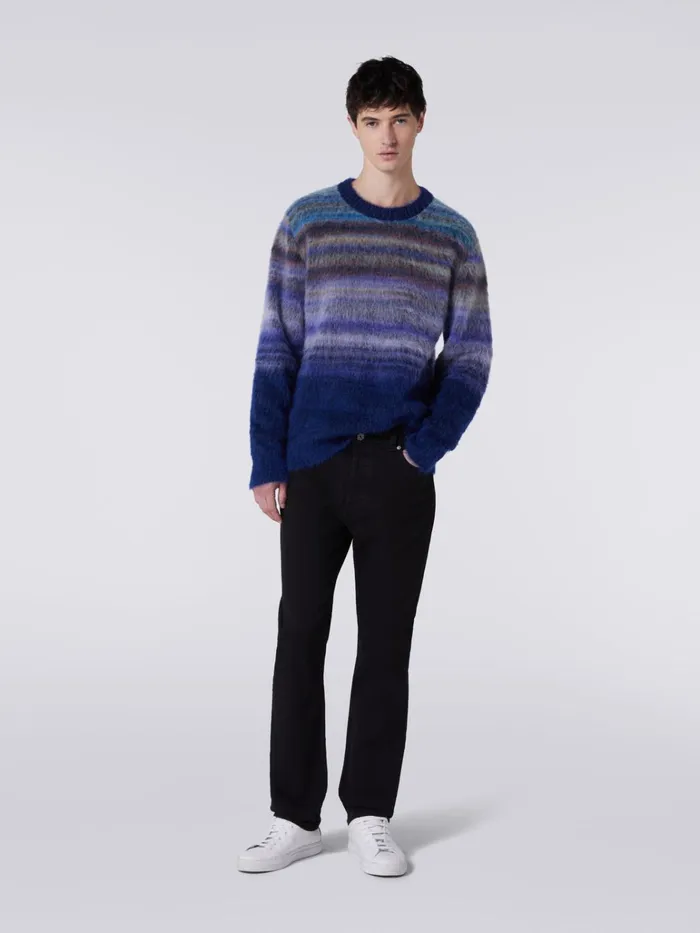 Men Denim FivePocket Trousers With Chevron Inserts Black Missoni Trousers Men Denim FivePocket Trousers With Chevron Inserts Black Missoni Trousers