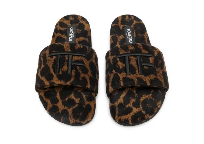 Men Espadrilles and Sandals Tom Ford Printed Towelling Harrison Slipper Caramelblack Men Espadrilles and Sandals Tom Ford Printed Towelling Harrison Slipper Caramelblack