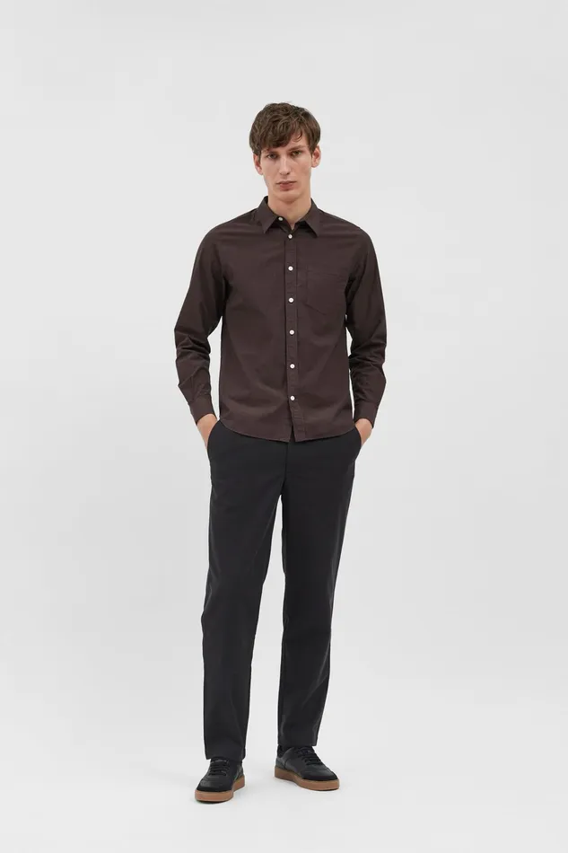Men Ezra Cotton Wool Trouser Black Norse Projects Trousers
