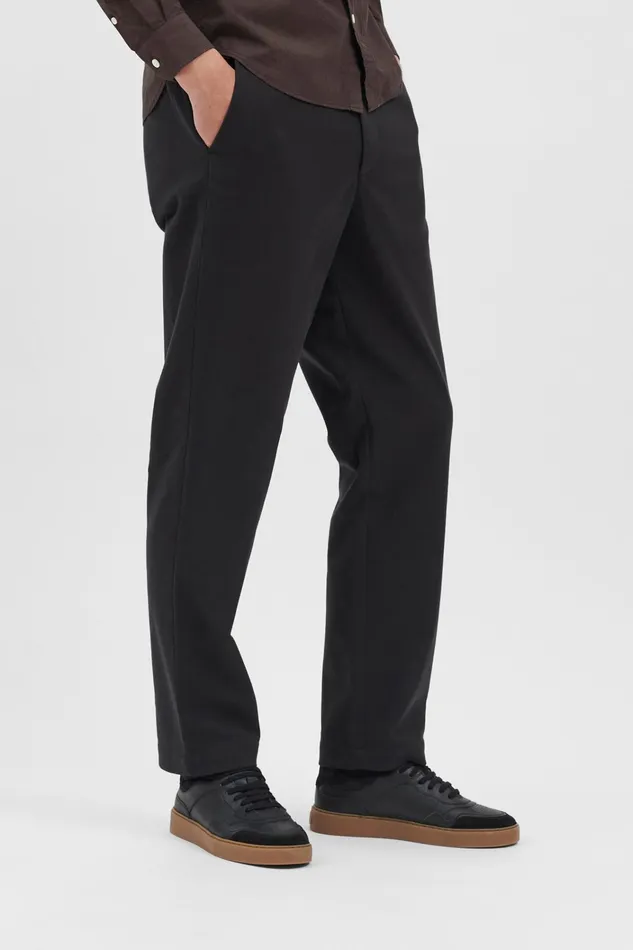 Men Ezra Cotton Wool Trouser Black Norse Projects Trousers