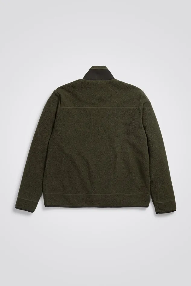 Men Frederik Fleece Full Zip Jacket Ivy Green Norse Projects Outerwear