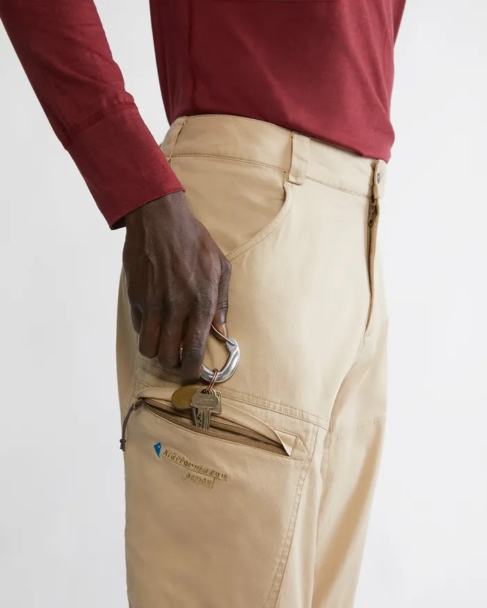 Men Gefjon 20 Flexible Cotton Pants Amber Gold Klttermusen Pants