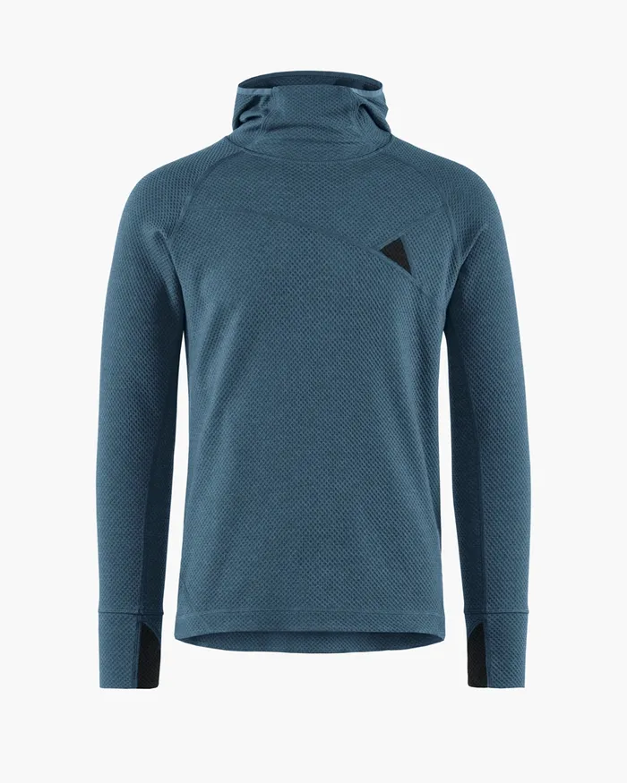 Men Huge Norna Mid Layer Hoodie Monkshood Blue Klttermusen Fleeces and Sweaters