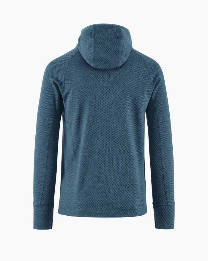 Men Huge Norna Mid Layer Hoodie Monkshood Blue Klttermusen Fleeces and Sweaters