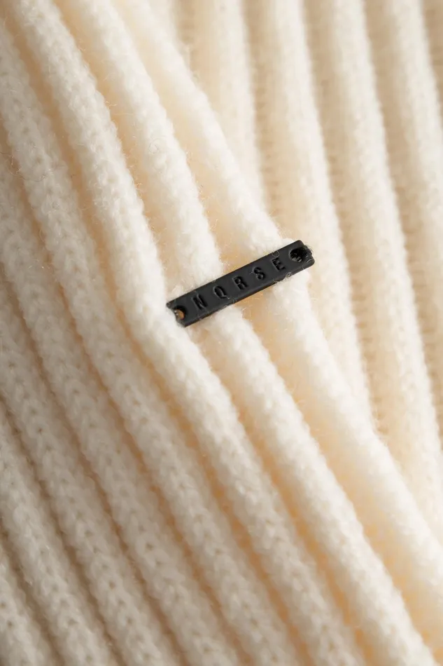 Men Hybrid Rib Zip Jacket Stretch Wool Ecru Norse Projects Knitwear