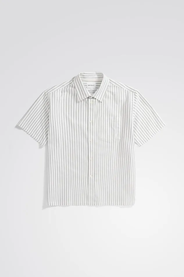 Men Ivan Oxford Monogram Spruce Green Norse Projects Shirting