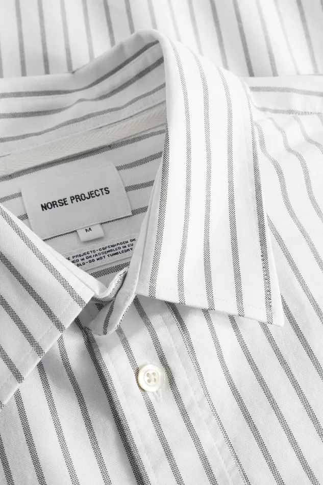 Men Ivan Oxford Monogram Spruce Green Norse Projects Shirting