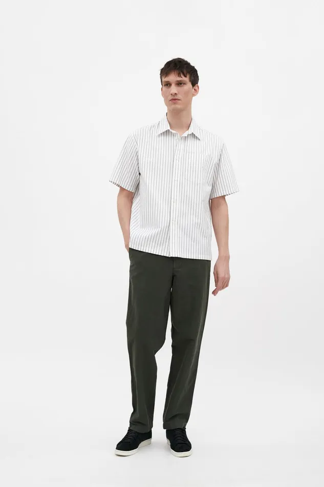 Men Ivan Oxford Monogram Spruce Green Norse Projects Shirting