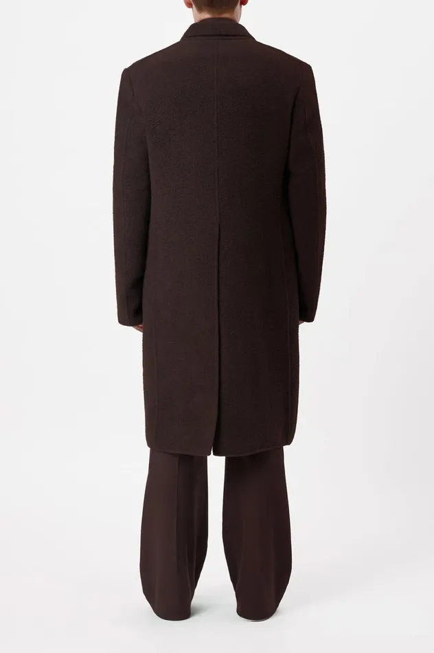 Men Jackets and Outerwear Gabriela Hearst Mcaffrey Coat In Chocolate DoubleFace Recycled Cashmere