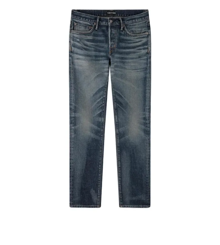 Men Jeans Tom Ford Blue Stretch Slim Fit Denim 70039s Blue