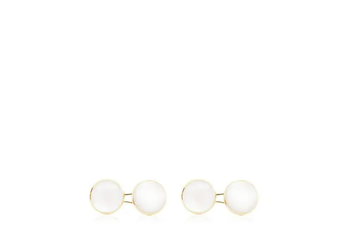 Men Jewelry Tom Ford Mother Of Pearl Round Cufflinks Goldpearl