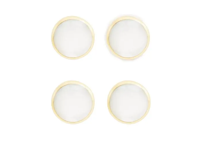 Men Jewelry Tom Ford Mother Of Pearl Round Shirt Studs Goldpearl
