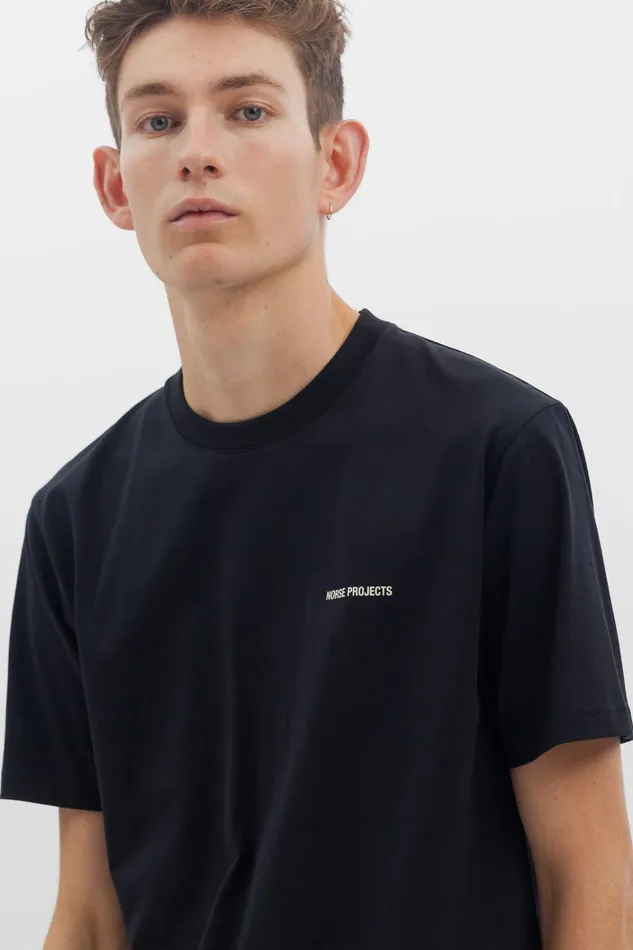 Men Johannes Logo Tshirt Black Norse Projects TShirts