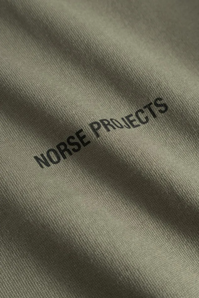 Men Johannes Logo Tshirt Sediment Green Norse Projects TShirts