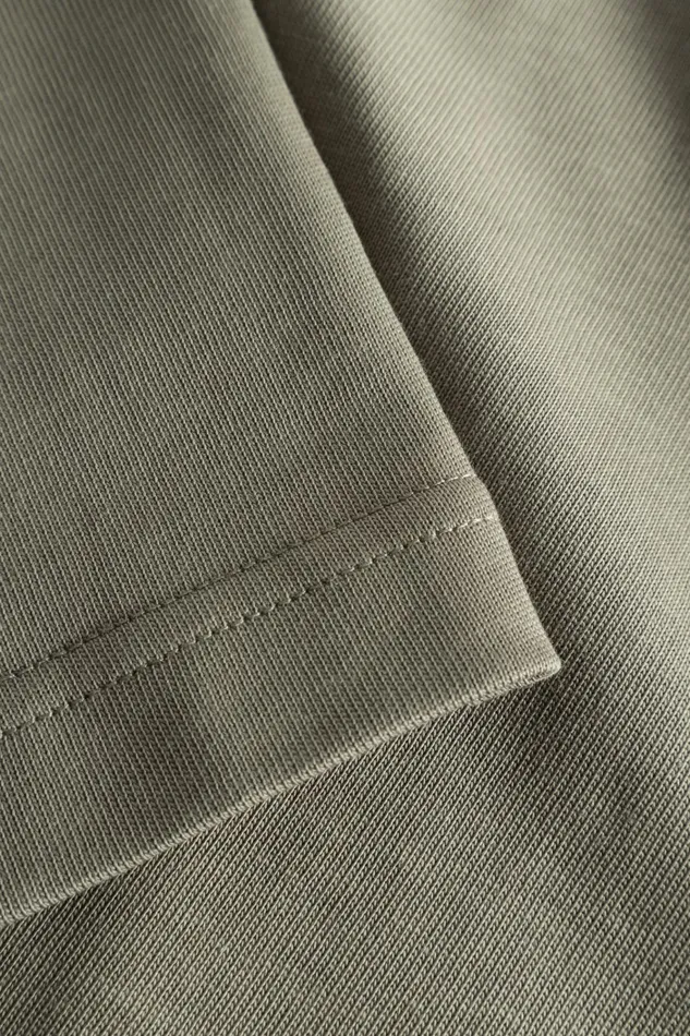 Men Johannes Organic Chain Stitch Logo Tshirt Sediment Green Norse Projects TShirts